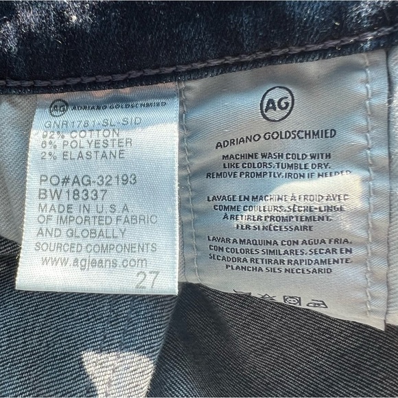 AG Adriano Goldschmied Rough Hem Mid Rise Stevie Capri Jeans Size 27 Women’s - Picture 6 of 6
